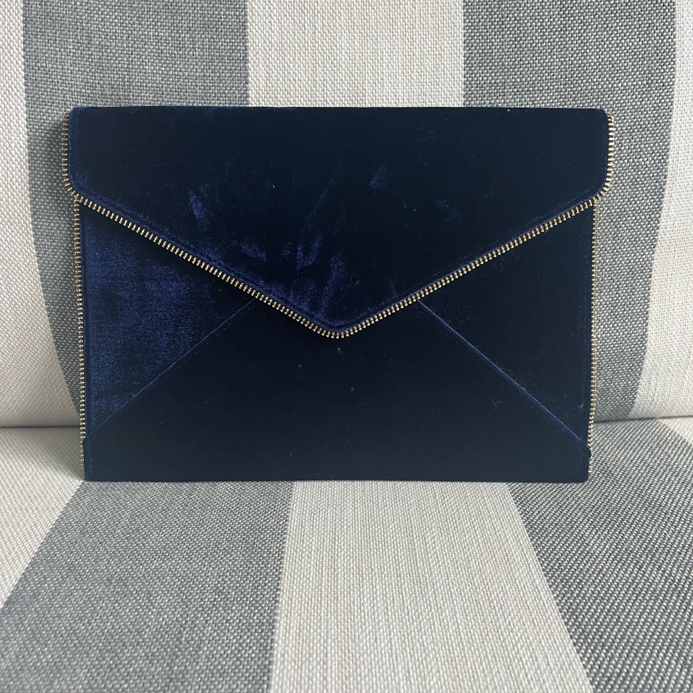 Rebecca Minkoff Navy Suede Clutch